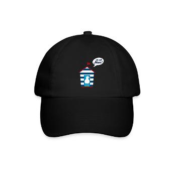 ich will Meer - Baseballkappe - Schwarz/Schwarz - Vorne
