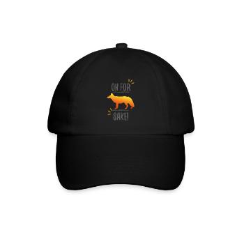 Fuchs Geschenk idee fox lustig - Baseballkappe - Schwarz/Schwarz - Vorne