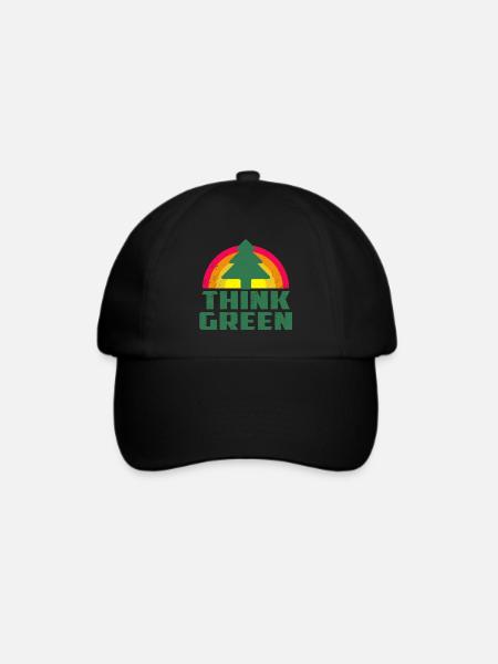 Cool Think Green T-shirt - Baseballkappe - Schwarz/Schwarz