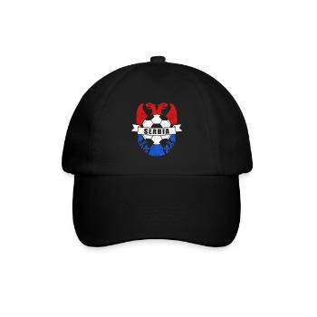 Serbien - Baseballkappe - Schwarz/Schwarz - Vorne