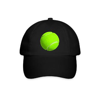 Tennisball - Baseballkappe - Schwarz/Schwarz - Vorne