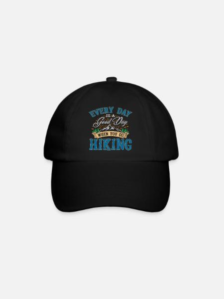Wanderlust Wandern Naturliebhaber Geschenk - Baseballkappe - Schwarz/Schwarz