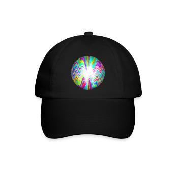 Psychedelic Bullet, Psychedelische Kugel. - Baseballkappe - Schwarz/Schwarz - Vorne