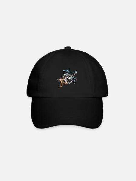 Schildkröte - Baseballkappe - Schwarz/Schwarz
