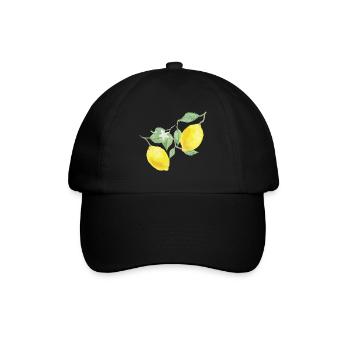 Zitronen - Baseballkappe - Schwarz/Schwarz - Vorne