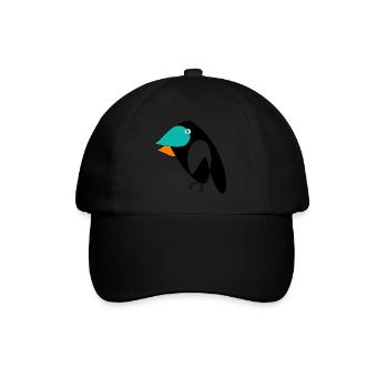 Vogel - Baseballkappe - Schwarz/Schwarz - Vorne