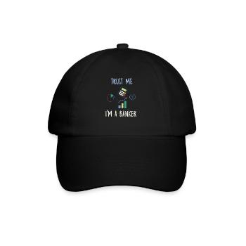 Ich bin Banker Geschenk vertrauen Sie mir - Baseballkappe - Schwarz/Schwarz - Vorne