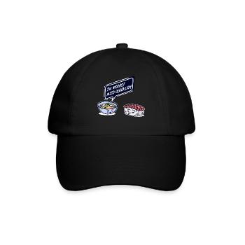 Sushi Lieblingsessen Miso Suppe Spruch Lustig - Baseballkappe - Schwarz/Schwarz - Vorne