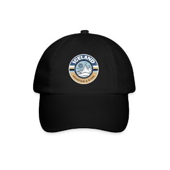 island - Baseballkappe - Schwarz/Schwarz - Vorne