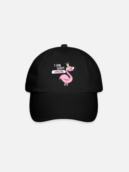 Flamingo Flamazing cool lustig humor - Baseballkappe - Schwarz/Schwarz