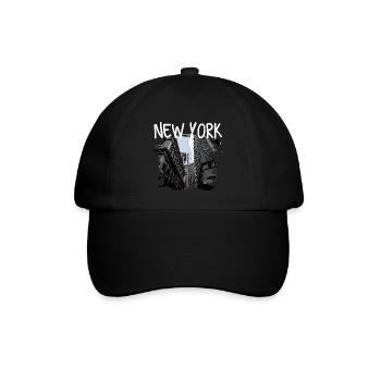 New York - Baseballkappe - Schwarz/Schwarz - Vorne