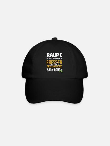 Humorvolles Design mit Sprechblase und Witz - Baseballkappe - Schwarz/Schwarz