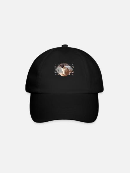 Katze, Katzen, cat - Baseballkappe - Schwarz/Schwarz