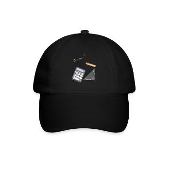 Mathe - Baseballkappe - Schwarz/Schwarz - Vorne