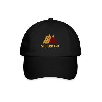 steiermark - Baseballkappe - Schwarz/Schwarz - Vorne