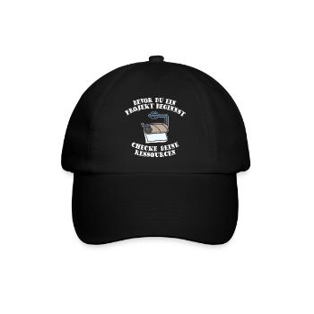 Projektmanager Organisation Projekt Lustig Sprüche - Baseballkappe - Schwarz/Schwarz - Vorne