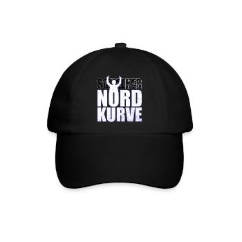 Schalker Nordkurve Schriftzug Geschenkidee - Baseballkappe - Schwarz/Schwarz - Vorne