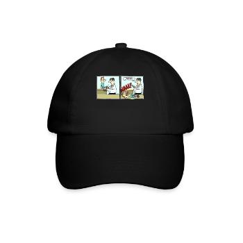 Fussballer Comic Cartoon Fussball Lustig Witzig - Baseballkappe - Schwarz/Schwarz - Vorne