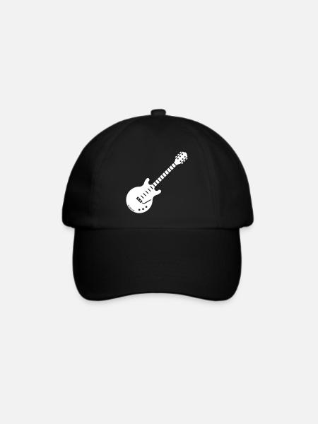 E-Gitarre (Elektrische Gitarre / Rockmusik) - Baseballkappe - Schwarz/Schwarz