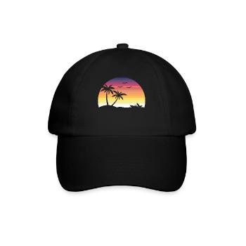 SPRING SUNSET - Baseballkappe - Schwarz/Schwarz - Vorne