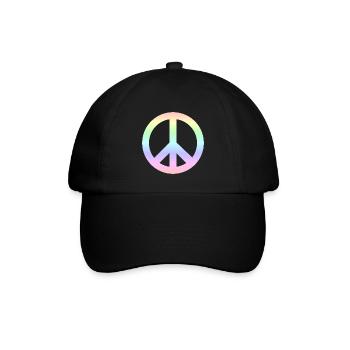 Peace-Zeichen - Baseballkappe - Schwarz/Schwarz - Vorne