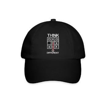 Think different - Baseballkappe - Schwarz/Schwarz - Vorne