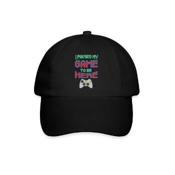 Retrogaming - Zocken - Videospiel - Baseballkappe - Schwarz/Schwarz - Vorne