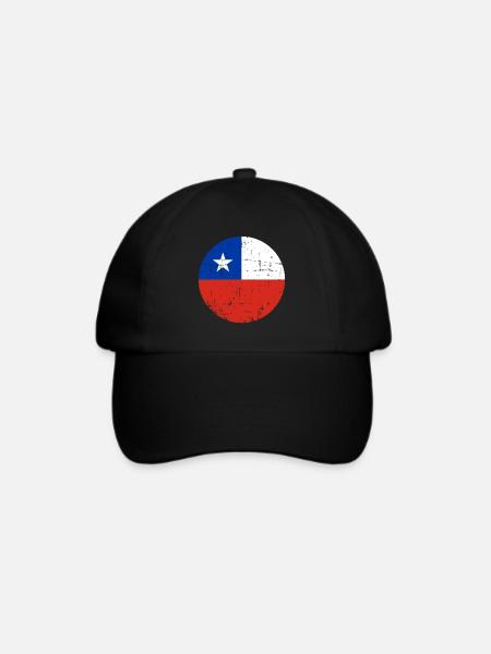 Chile - Baseballkappe - Schwarz/Schwarz