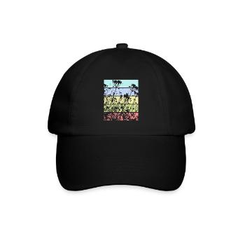 Blumen Muster Frühling - Baseballkappe - Schwarz/Schwarz - Vorne