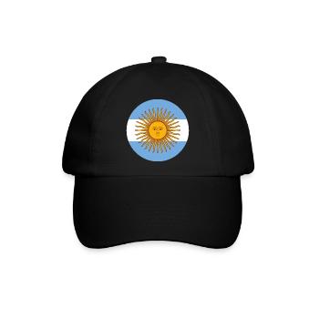 Argentinien - Baseballkappe - Schwarz/Schwarz - Vorne