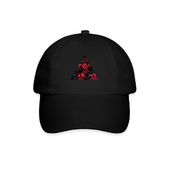 Rose - Baseballkappe - Schwarz/Schwarz - Vorne