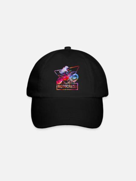 Motocross - Baseballkappe - Schwarz/Schwarz