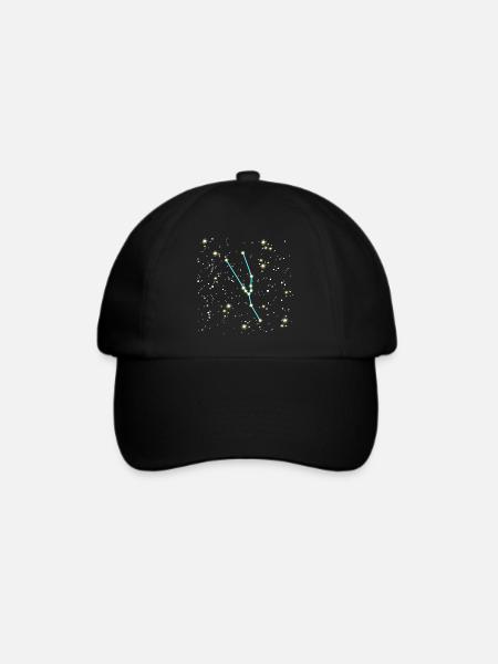 Stier Sternzeichen Weltall Design - Baseballkappe - Schwarz/Schwarz