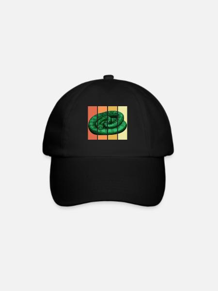 Schlange - Baseballkappe - Schwarz/Schwarz