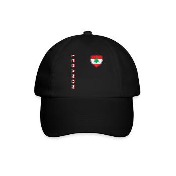 Libanon Beirut Libanese Libanesin Libanesisch LBN - Baseballkappe - Schwarz/Schwarz - Vorne