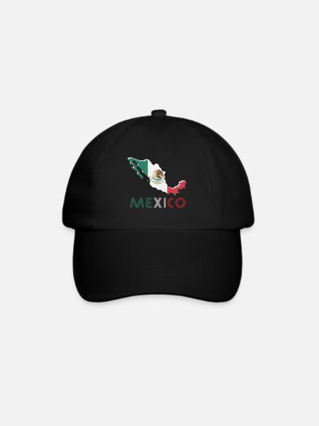Mexiko - Baseballkappe - Schwarz/Schwarz