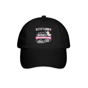 Bestatterin Bestatten Totengräberin Beruf Spruch - Baseballkappe - Schwarz/Schwarz - Vorne