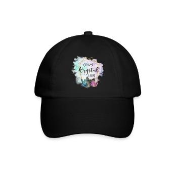 Kristall Crystal Lady Heilpraktikerin Geschenk - Baseballkappe - Schwarz/Schwarz - Vorne