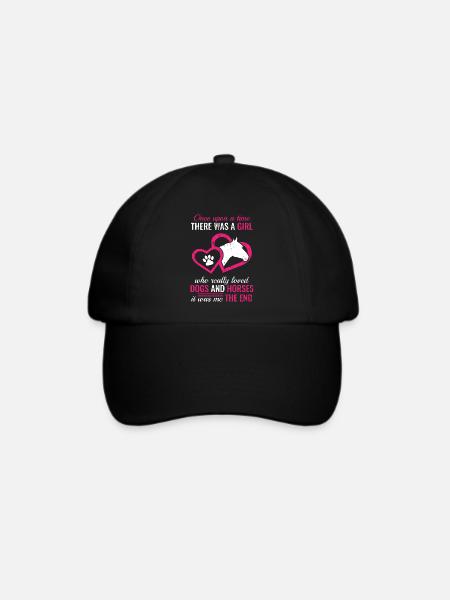 "Es war einmal ein Mädchen, das Hunde und Pferde - Baseballkappe - Schwarz/Schwarz