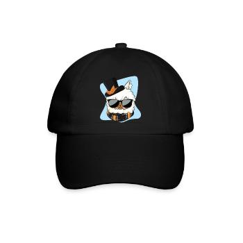 Llama lama alpaca no problama probllama - Baseballkappe - Schwarz/Schwarz - Vorne