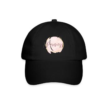 Prinzessin Rosa Gold Akzente - Baseballkappe - Schwarz/Schwarz - Vorne