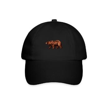Bär Shirt - Baseballkappe - Schwarz/Schwarz - Vorne