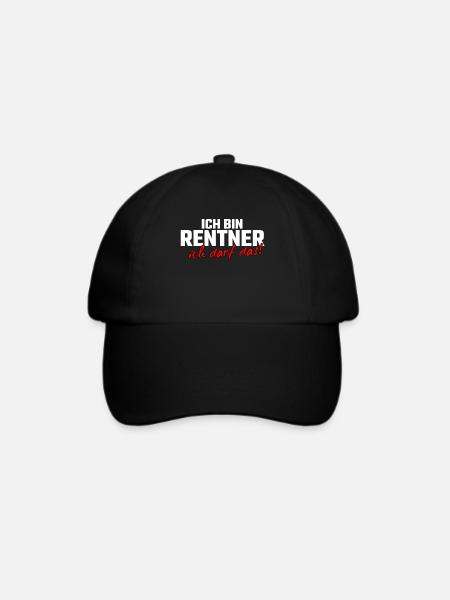 Rentner - Baseballkappe - Schwarz/Schwarz