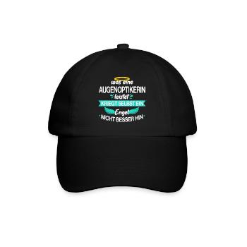 Optiker Optikerin Augenoptiker Beruf Spruch - Baseballkappe - Schwarz/Schwarz - Vorne