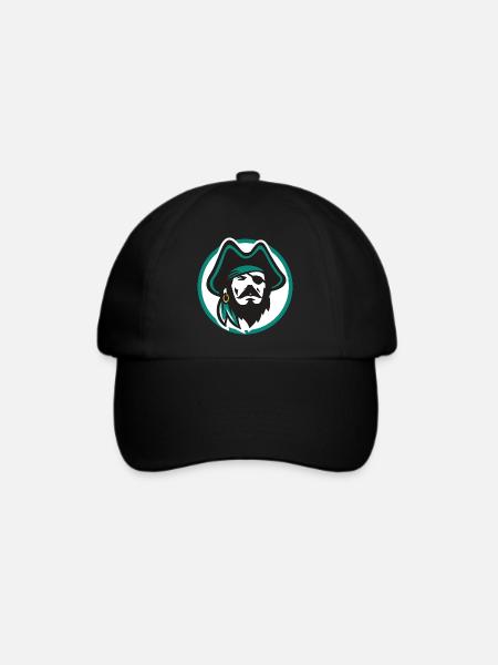 Pirate Head - Baseballkappe - Schwarz/Schwarz