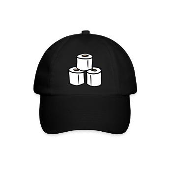 Klopapier Turm Toilettenpapier - Baseballkappe - Schwarz/Schwarz - Vorne