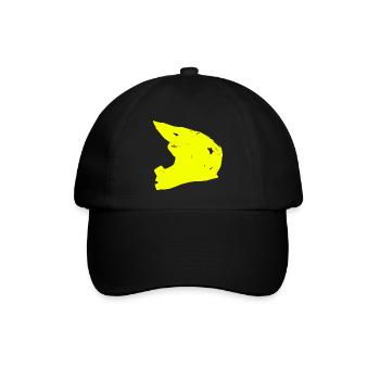 Helm gelb - Baseballkappe - Schwarz/Schwarz - Vorne