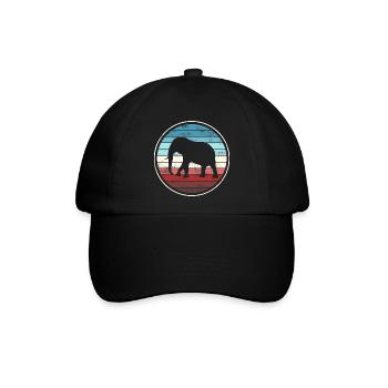 Elefant Elefanten - Baseballkappe - Schwarz/Schwarz - Vorne
