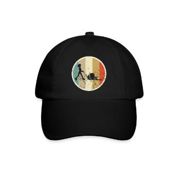 Rasenmähen Mähen Rasenmäher - Baseballkappe - Schwarz/Schwarz - Vorne
