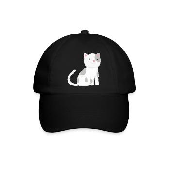Katze Katzen - Baseballkappe - Schwarz/Schwarz - Vorne